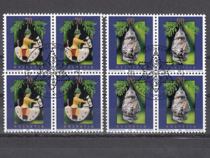 Alle Briefmarken: SBK 1105 - 1106 im 4er-Block mit ET – Gebraucht aus Bürglen TG von StampGraf