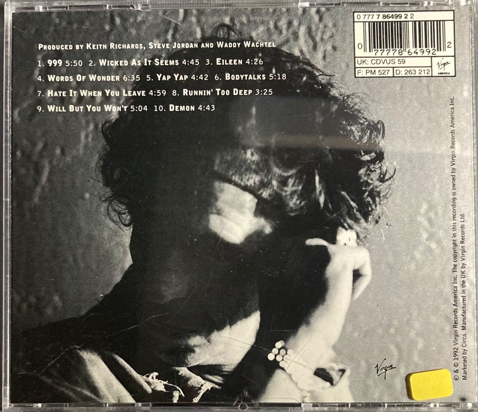 Dischi in vinile: KEITH RICHARDS - MAIN OFFENDER – Usato da Poliez-Pittet venduto da Newtown-Records 1