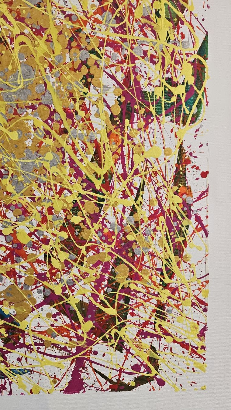 Gemälde: Tableau d'art abstrait coloré - unique et moderne! – Neu (gemäss Beschreibung) aus Le Locle von fab_c9hh 5