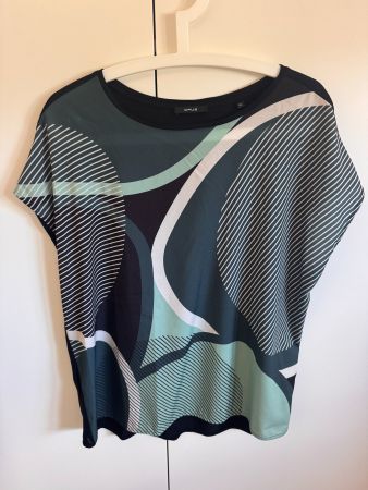 OPUS Sadoli Print Shirt Gr. 42 petrol/mint – neuwertig