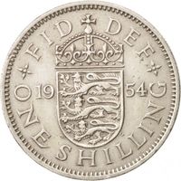 1 Shilling Grossbritanien 1954