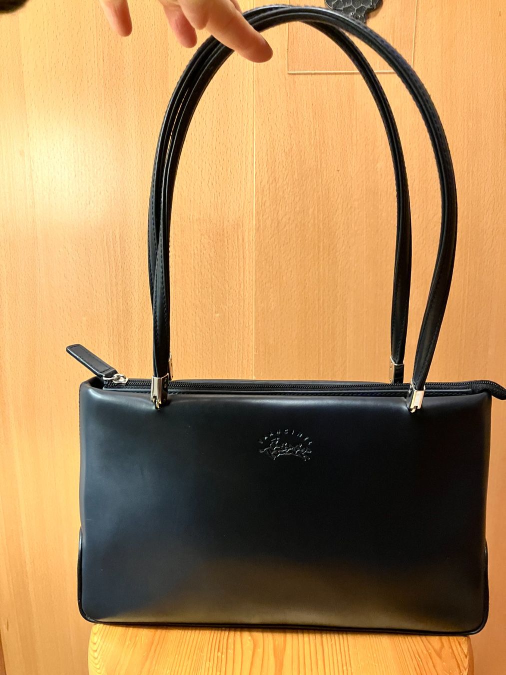 Borse: Handtasche, Francinel, Glattleder, Blaugrau – Usato da Zürich venduto da ancillaschmidhauser