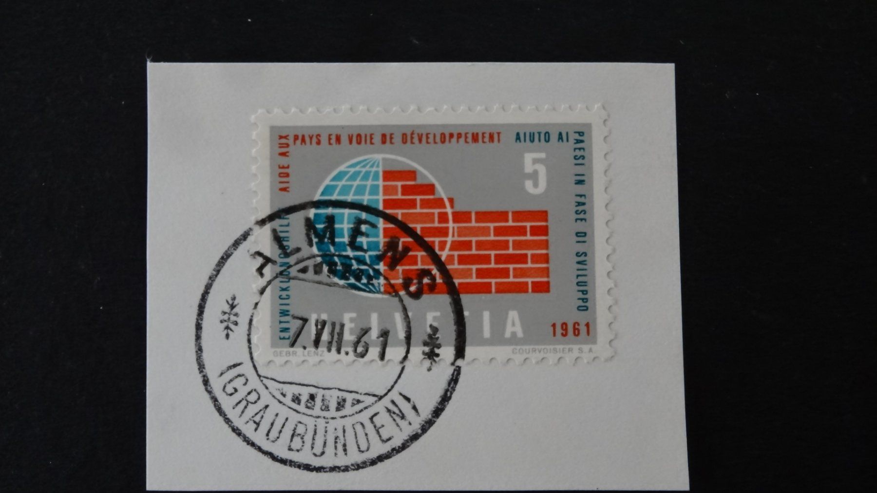 Tous les timbres: ALMENS (Graubünden)  7.VII.61    59 – D'occasion à Anwil par C-DAIHA