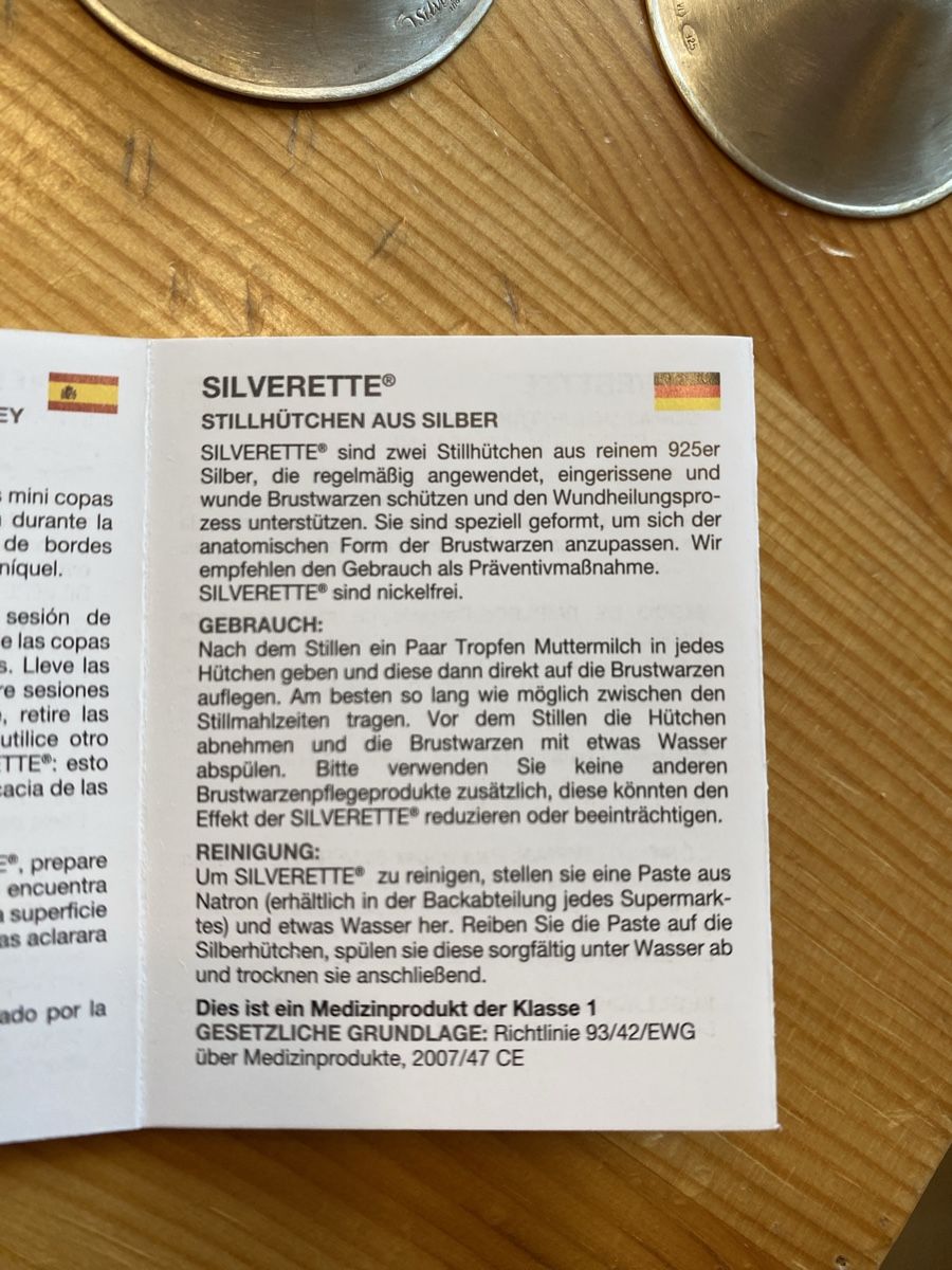 Silverette Accessori per l’allattamento: Silverette Stillhütchen aus Silber - gebraucht – Usato da Speicher venduto da Fam.Hartmann 3