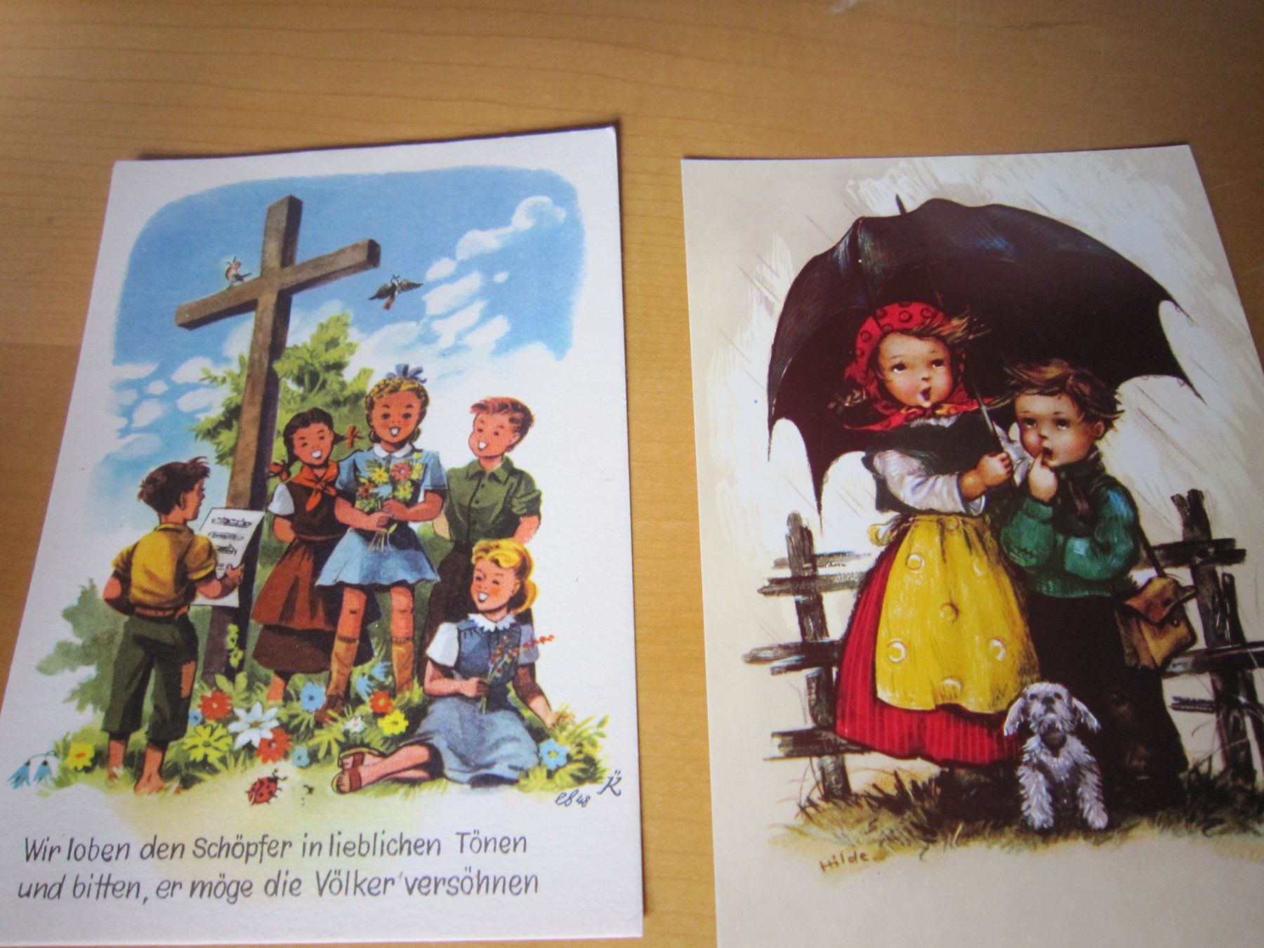 Cartoline postali: No 10 Schöne antike Postkarten Thema Kinder Kitsch – Usato da Gordola venduto da Polentaefung