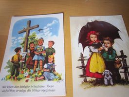 No 10 Schöne antike Postkarten Thema Kinder Kitsch