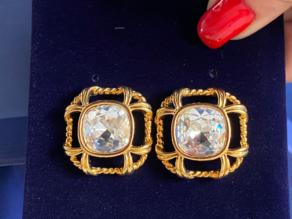 30559 Vintage Swarovski Kristallen Ohrstecker 35mm main image 0