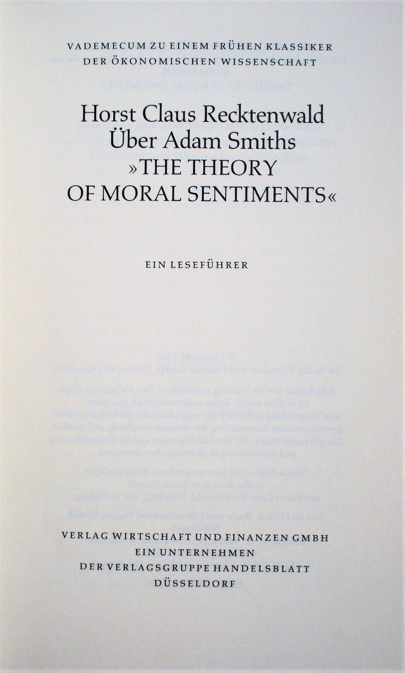Libri: The Theory of Moral Sentiments – Usato da Lichtensteig venduto da chlepfshit 7