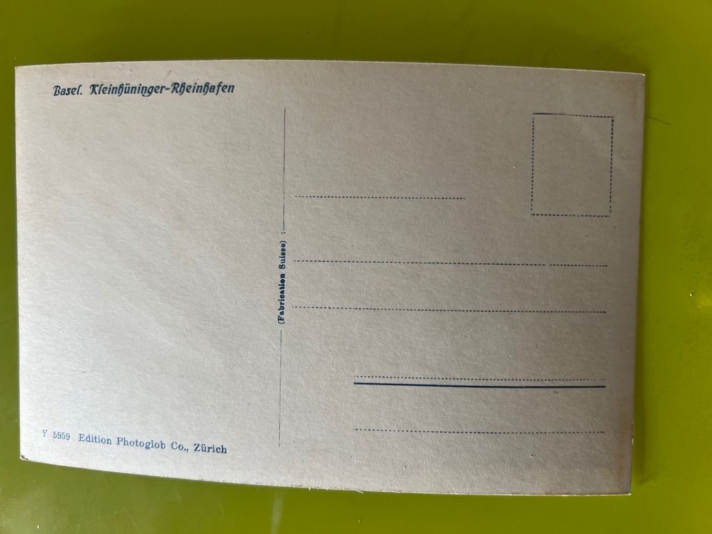 Cartoline postali: Basel Klein-Huninger Rheinhafen – Usato da Steinach venduto da Momoco 1