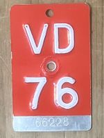 VD 76 - VELONUMMER - FAHRRADSCHILD - PLAQUE DE VELO - VD 76