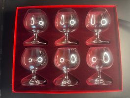 Baccarat Cognac Glaeser Set, 6 Stk, Originalverpackung