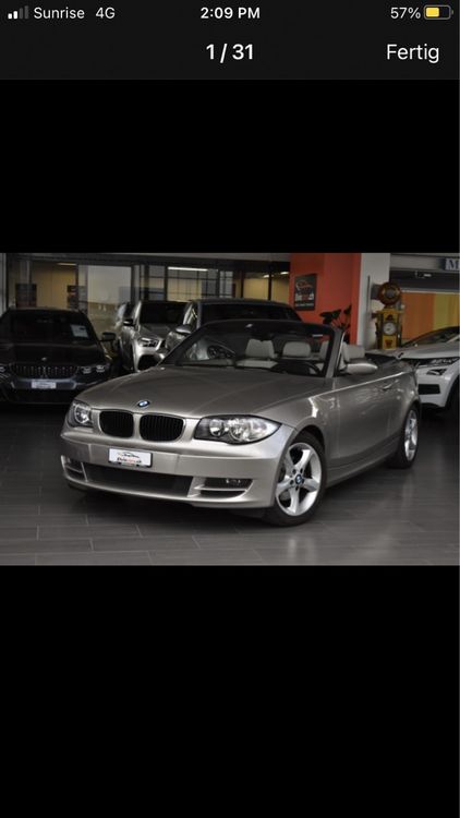 BMW 120i Cabriolet silber