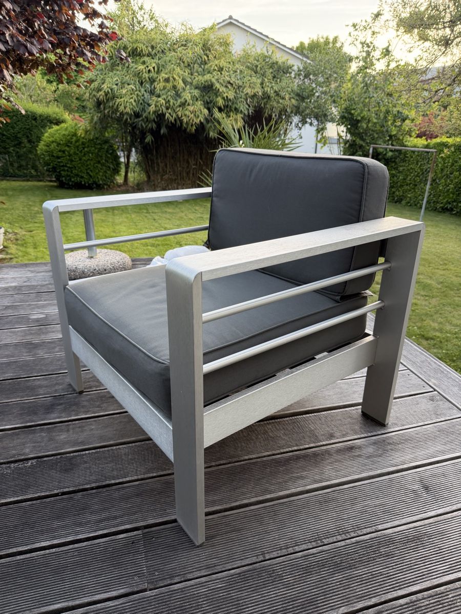 Poltrone: Gartenlounge Set Aluminium/Holzoptik  – Usato da Port venduto da Jenny_baertschi 6