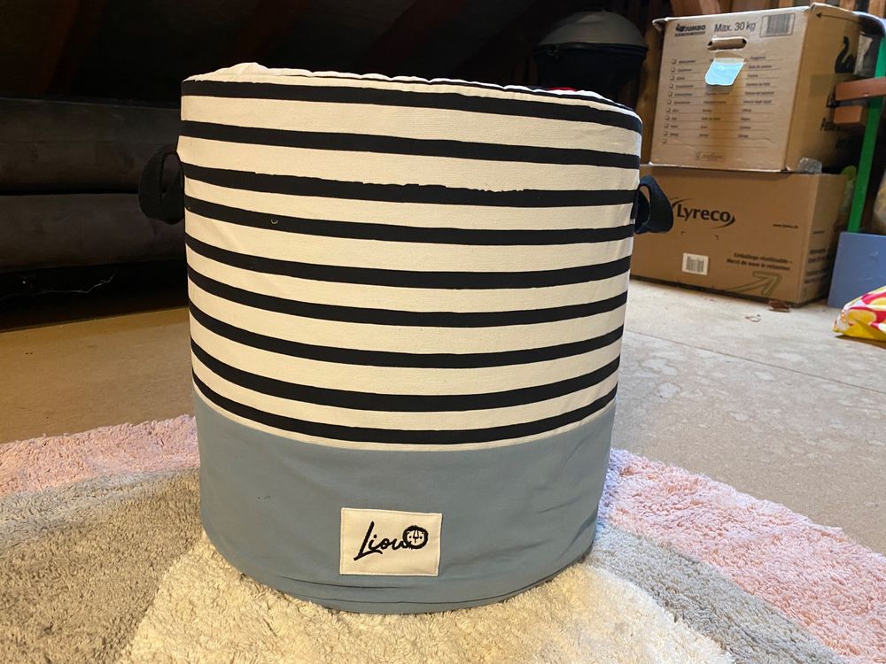 Like-it Wäschekorb Rund – 25 Liter, Mintblau, Aus Japan, Leicht & Tragbar