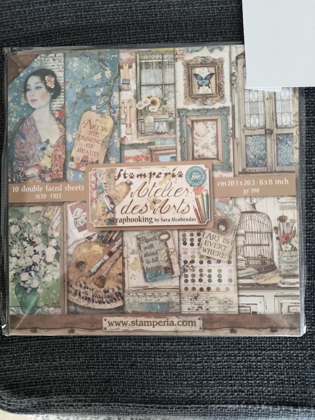 Papiere: Stamperia "Atelier des Arts" Scrapbooking Papier – Neu und originalverpackt aus Würenlingen von Striga