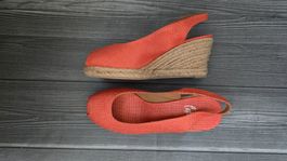 Castañer Espadrille Wedges - 37 - Coral
