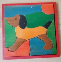 Holz Puzzle mit 13 Teile 80er Markenlos 1,4cm dick