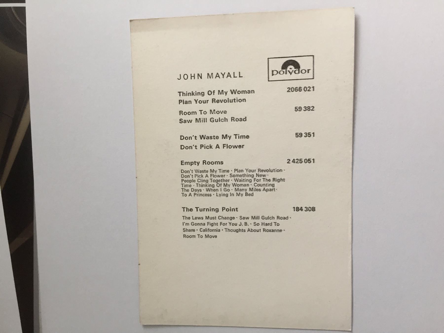Dischi in vinile: John Mayall – Nuovo (secondo la descrizione) da Aarwangen venduto da Jukebox3 1