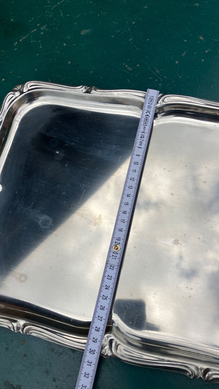 Piatti di portata: Plateau de service Inox vintage Servier Tablett – Usato da St-Cierges venduto da LeRegain 3