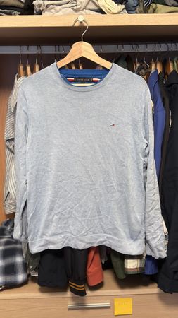 Pull Tommy Hilfiger gris clair – homme – bon état
