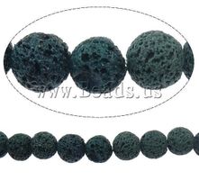 Lava Perlen türkis-grün 10mm 1 Strang