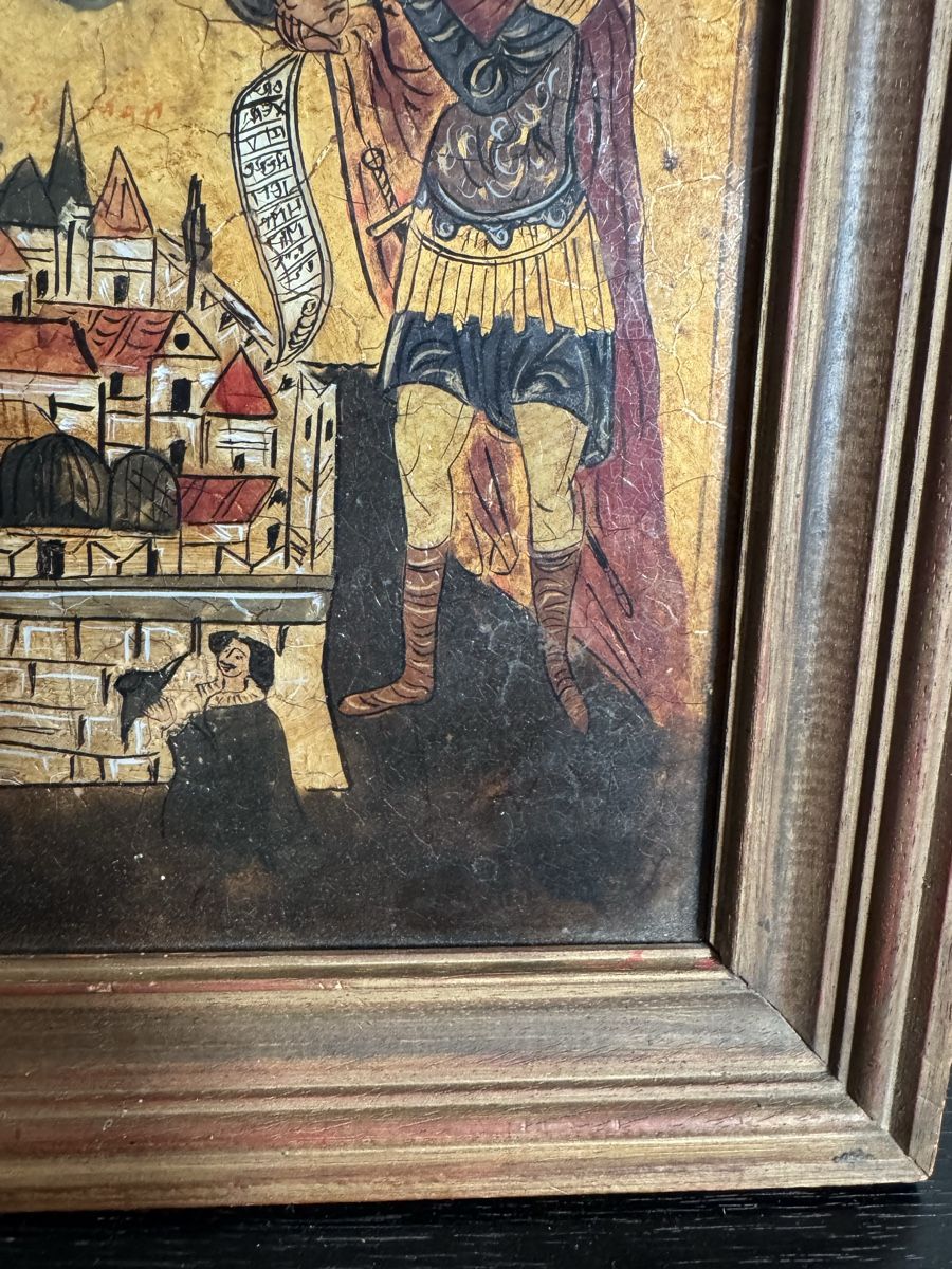 Dipinti: Antike Ikone mit Rahmen, religiöses Bild, Holz. – Usato da Buchs AG venduto da ChrizZa 4