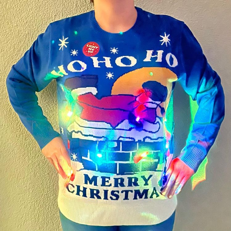 Weihnachtspullover mit LED's *NEU* Top Qualität Grösse XL (Neu und