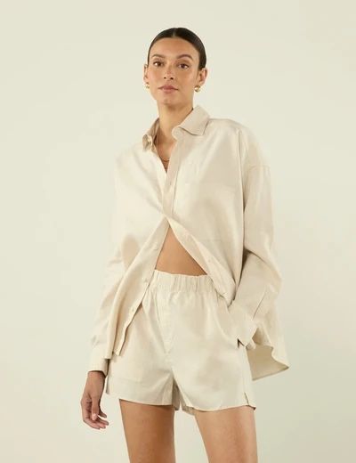 Camicette: With nothing underneath Hemp Shirt creme – Usato da Winkel venduto da Zimtguetzli 4