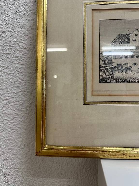 Incisioni: Antike Stahlstich "Wilhelm Spaeth Rorschach" mit Goldrahmen – Usato da Obernau venduto da Arche_Noah_Brocki 4