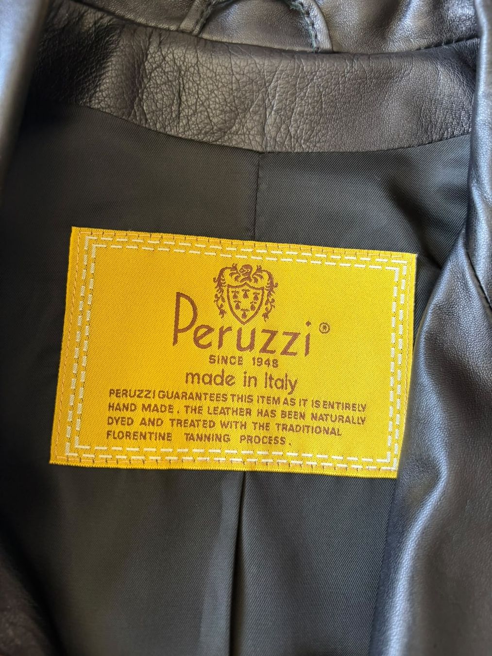Giacche: Peruzzi VIntage Lederjacke schwarz, Grösse L – Usato da Kriens venduto da Na_Ro 1