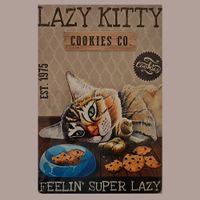 🔥 LAZY KITTY Katzen Blechschild 🩷 20x30cm OVP 🔥