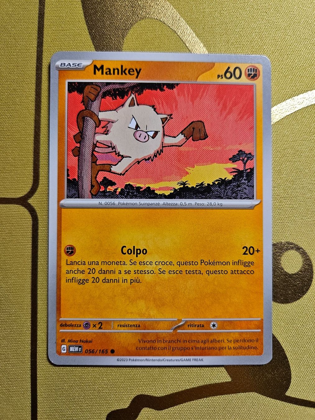 Pokémon Carte collezionabili: 151 - Mankey 056/165 – Usato da Bellinzona venduto da Pokemarco