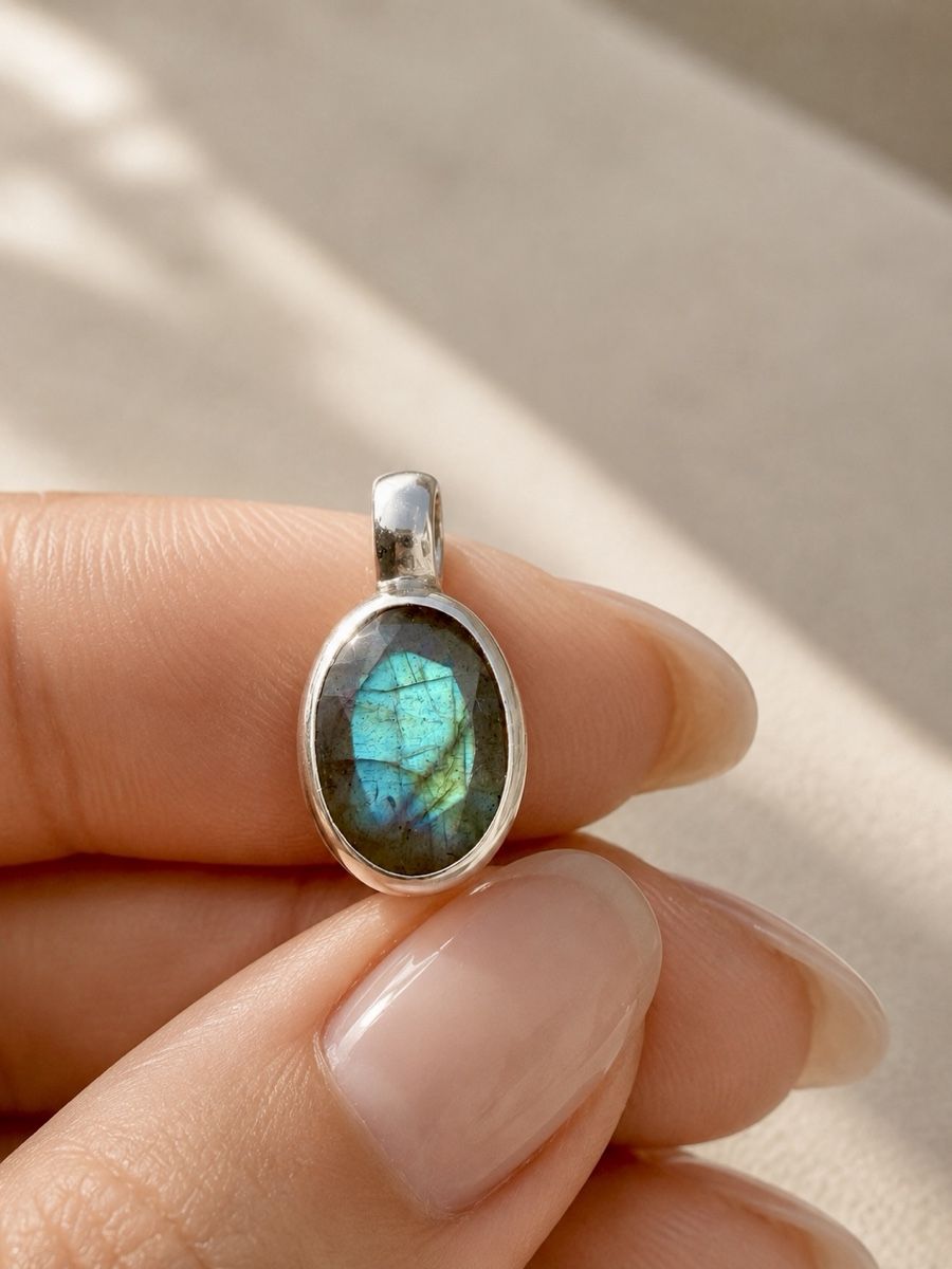 Pendentifs: Labradorit Anhänger in 925 Silber – Neuf avec emballage d'origine à Zürich par unique2010 1