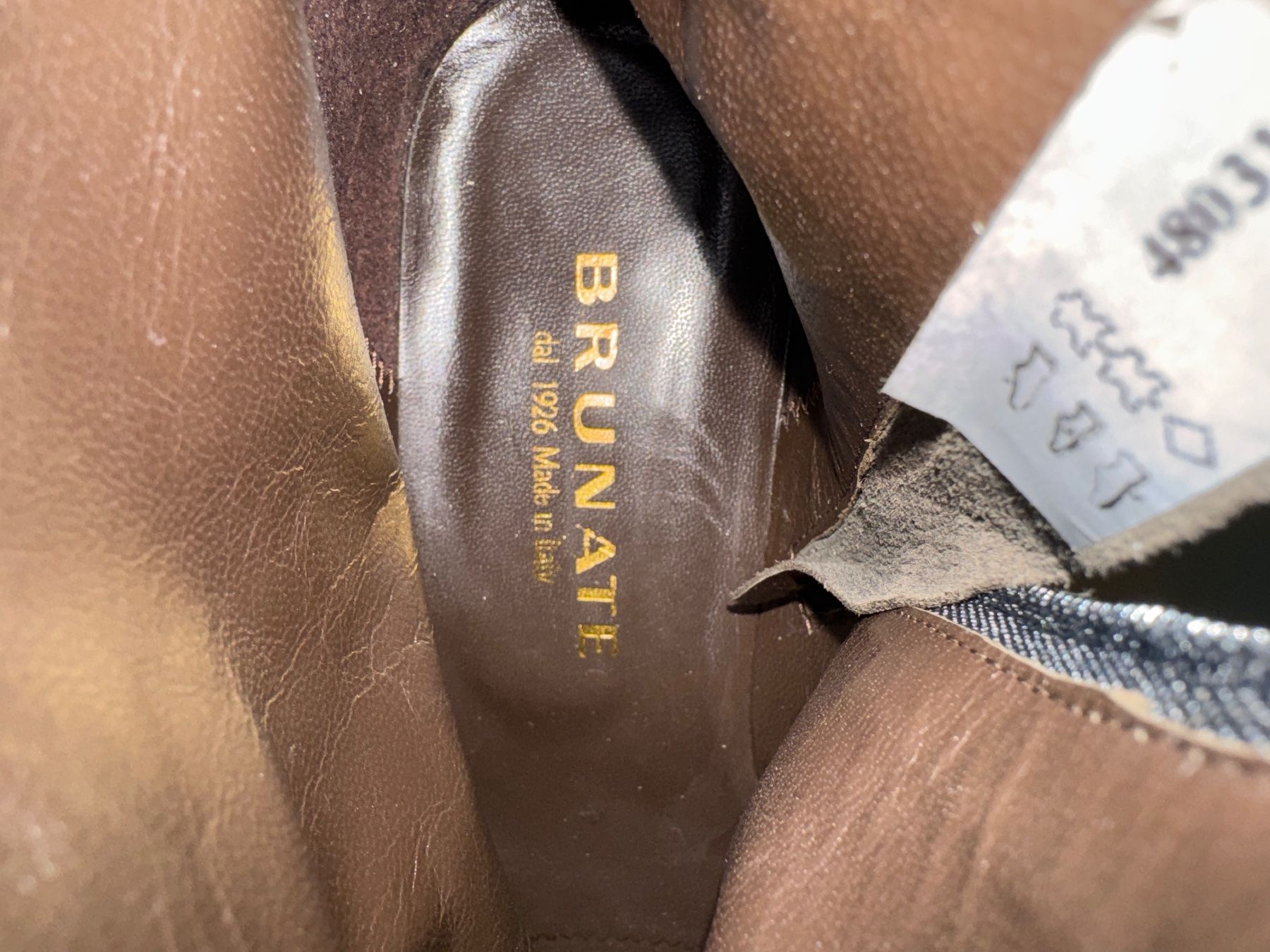 Brunate Scarpe da donna: Damen Stiefeletten Leder mit Glitzer – Nuovo (secondo la descrizione) da Unterägeri venduto da Jr61 6