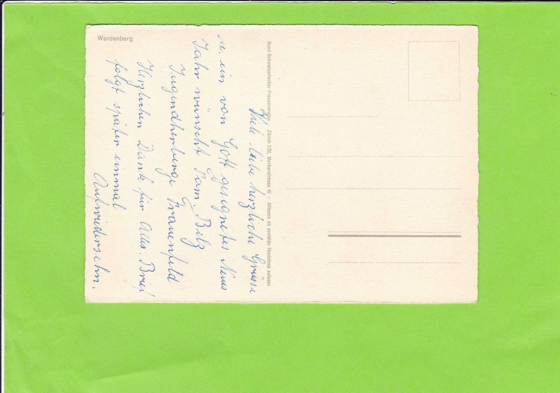 Cartoline postali: Werdenberg SG – Usato da St. Peterzell venduto da neckertal 1
