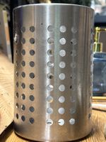 Besteck Abtropf Halter Chromstahl- IKEA- H 18, Ø12 cm