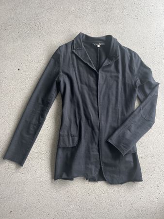 Baumwoll Blazer schwarz. Gr. 38