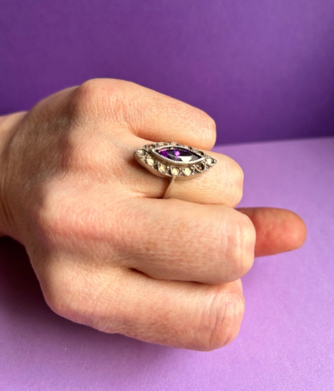 Anelli: Silberring violet eye (53) – Usato da Dittingen venduto da Bellevista 7