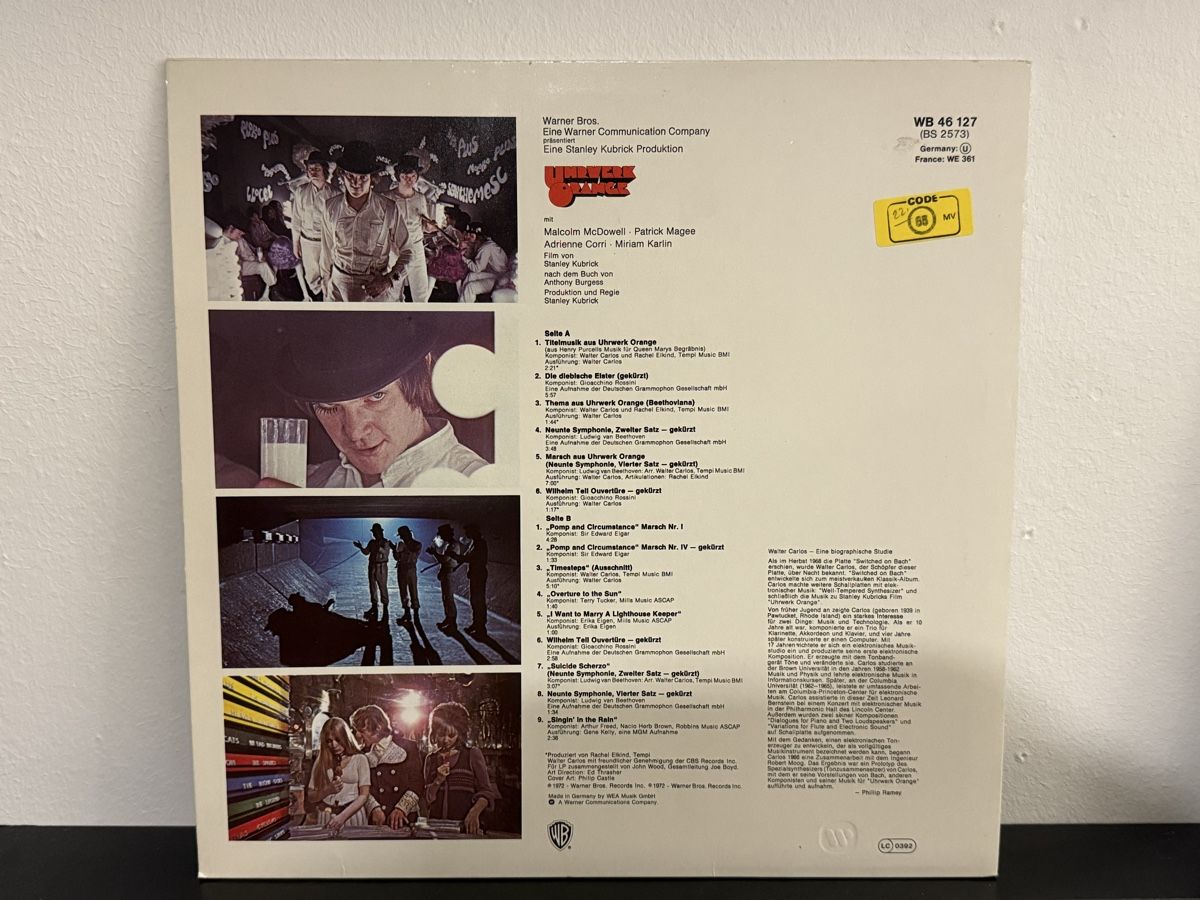 Schallplatten: Stanley Kubrick - A Clockwork Orange  – Gebraucht aus Delémont von Studio_du_soleil 1