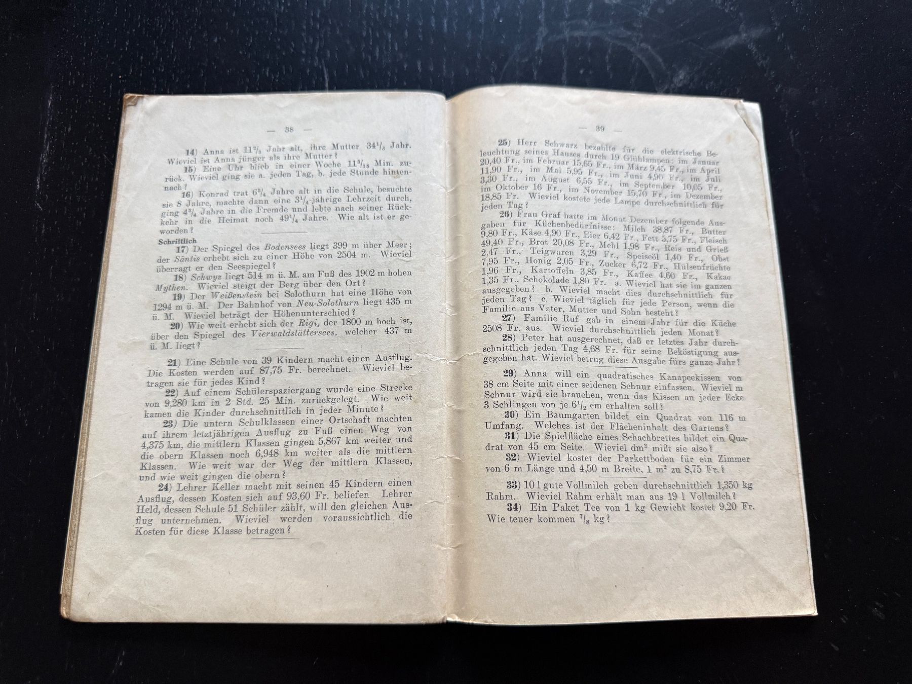Libri: Rechenbuch V. Schuljahr Schweizer Volkschulen 1925 – Usato da Erstfeld venduto da Uhu1980 5