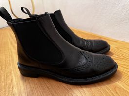 Beatles FRAU Damenschuhe LEDER Schuhe Stiefel Lochmuster