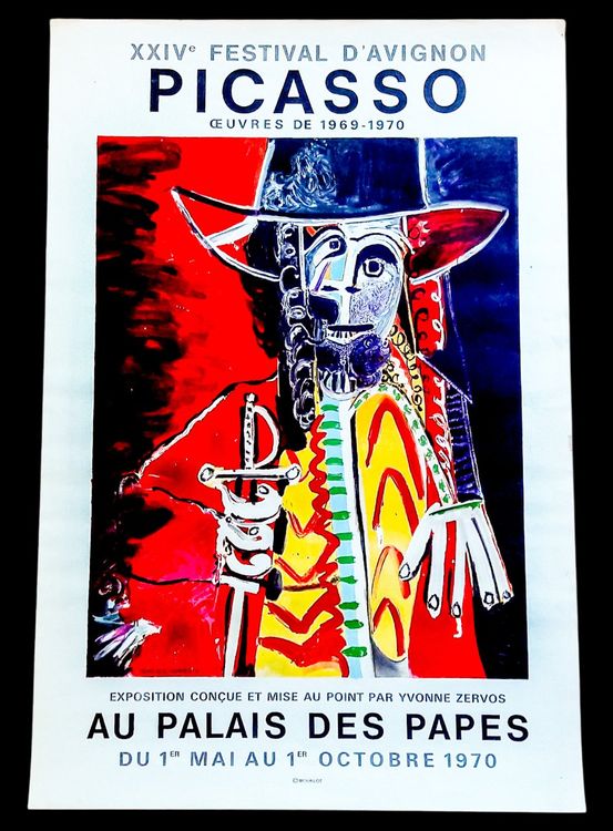 Affiche originale Festival d'Avignon 1970 Picasso