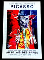 Affiche litho Picasso Festival Avignon 1970 Mourlot 76 x 53