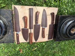 Messer Set in Leder Etui