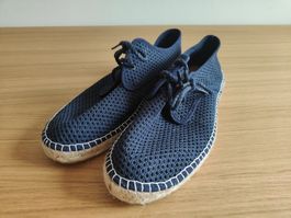 schöne blaue Schnür-Espadrilles, 43