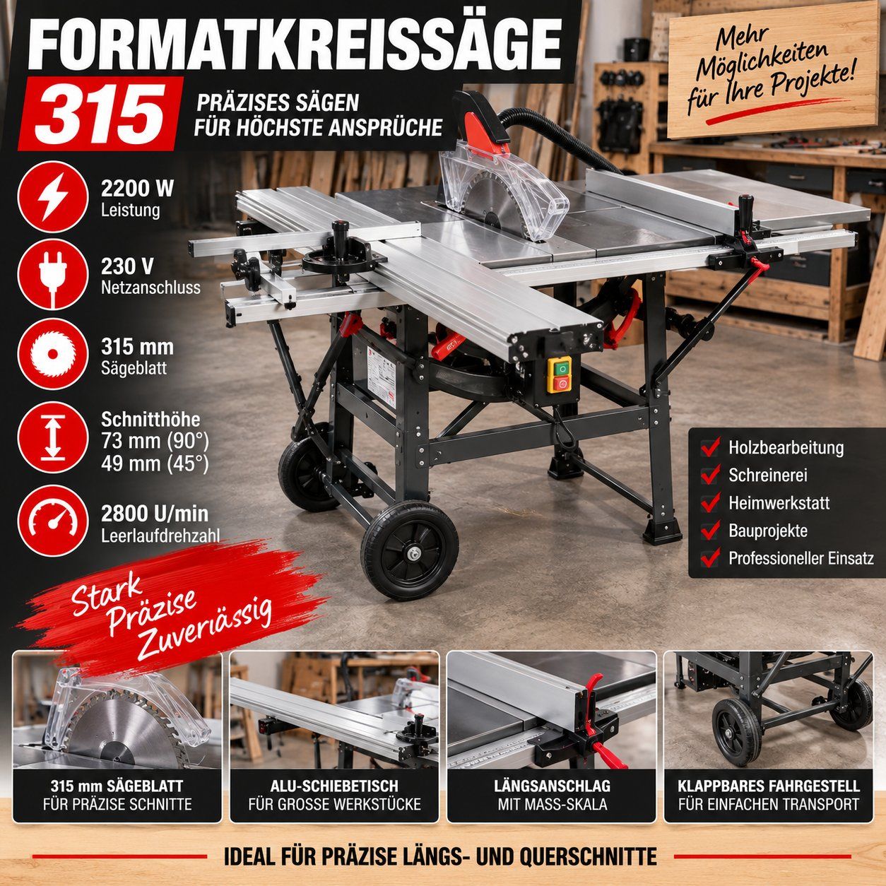 Tutte le macchine: Formatkreissäge 315 – Nuovo e nell'imballaggio originale da Andwil TG venduto da Vr-shopswiss