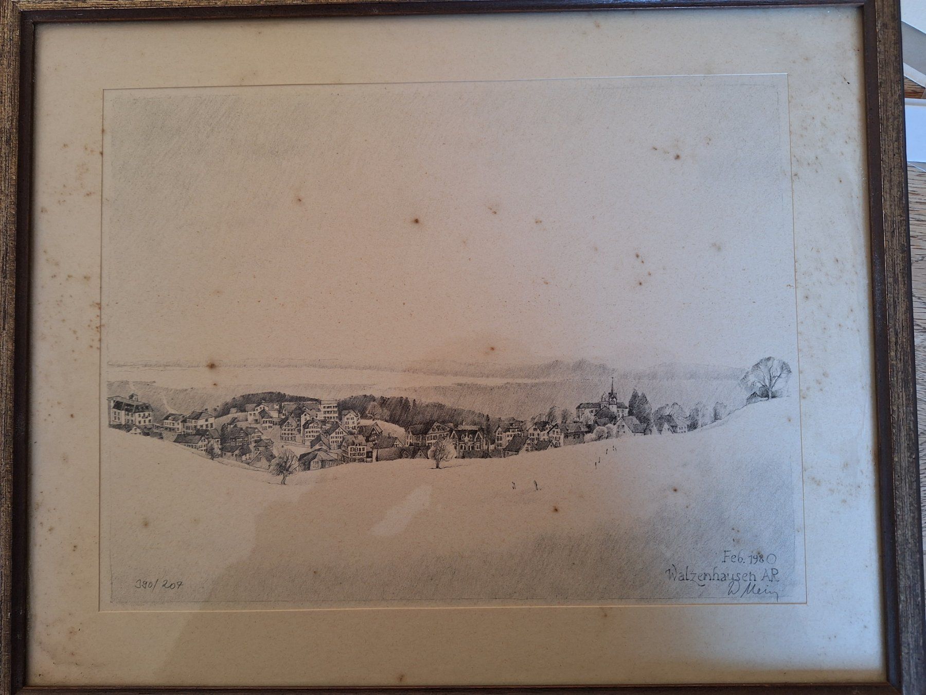 Grafiken & Lithographien: Original-Lithographie von Werner Meier von 1980 – Gebraucht aus Staufen von Finoeggel