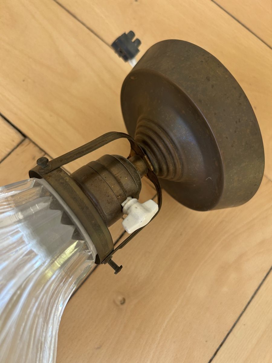 Lampadari & plafoniere: Vintage Deckenlampe Glas – Usato da Bern venduto da oggetti_20 3