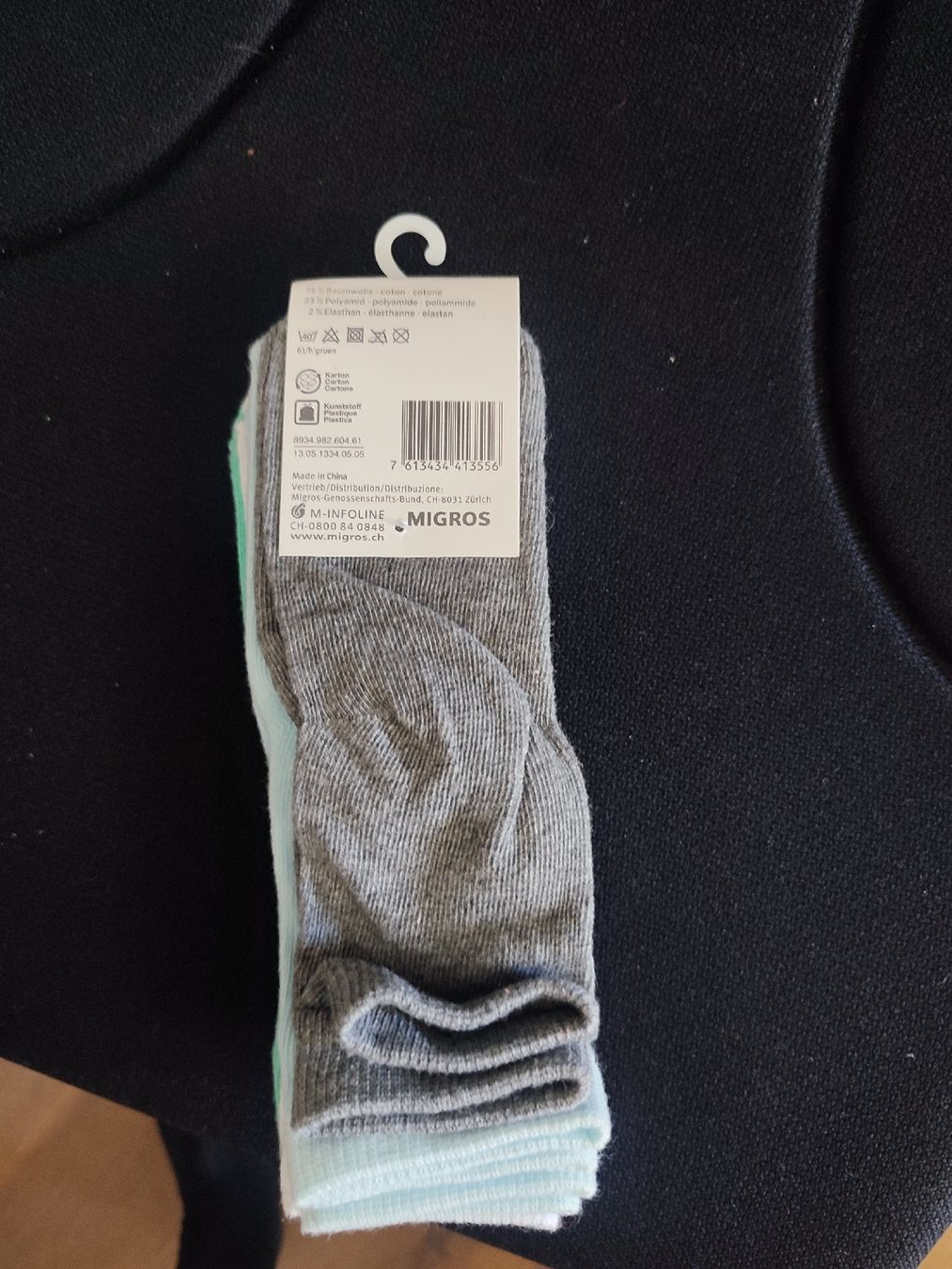 Migros Calze per bambini: Socken 23-26 , Neu, 7 Paar – Nuovo e nell'imballaggio originale da Bäretswil venduto da Gartenzwergin 2