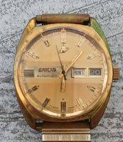 Enicar Auto Day/Date Ocean Pearl.Gold dial 1970's